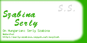 szabina serly business card